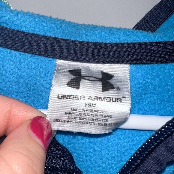 Under Armour Kid's Lightweight Full-Zip Jacket Blue Size S - Picture 2 of 3